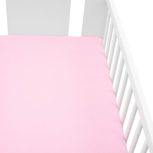 Jersey prostěradlo do postýlky New Baby 120x60 růžové