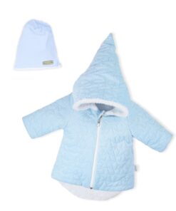 Zimní kojenecký kabátek s čepičkou Nicol Kids Winter modrý