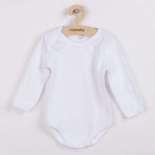 Luxusní body dlouhý rukáv New Baby - bílé