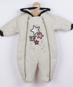 Zimní kojenecká kombinéza s kapucí Koala Star Vibes růžová
