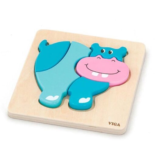Dřevěné puzzle pro nejmenší Viga Hroch