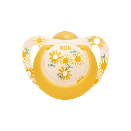 Šidítko latex NUK Star 18-36 m žlutý