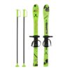 Dětské lyže s vázáním a holemi Baby Mix 90 cm zelené