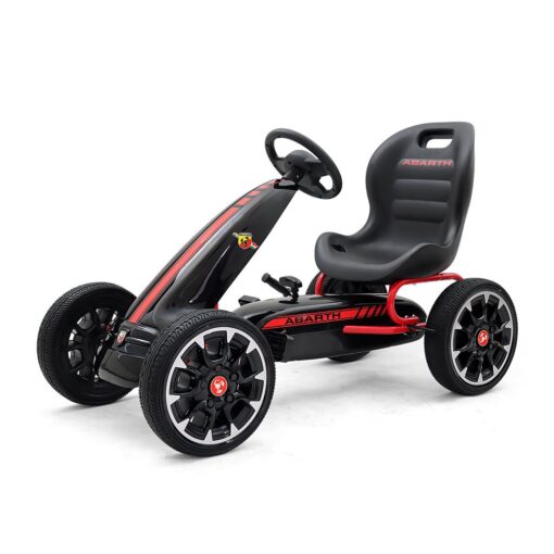 Dětská šlapací motokára Go-kart Milly Mally Abarth černá