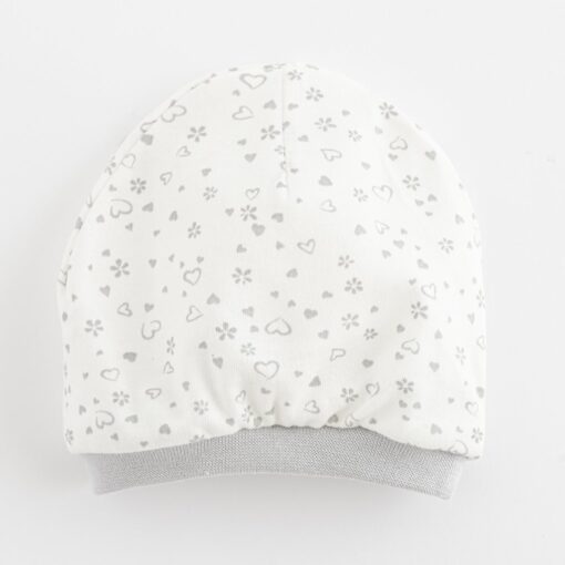 Kojenecká bavlněná čepička New Baby Srdíčka