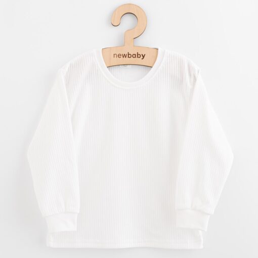 Dětské bavlněné tričko s dlouhým rukávem New Baby Kindergarten bílé