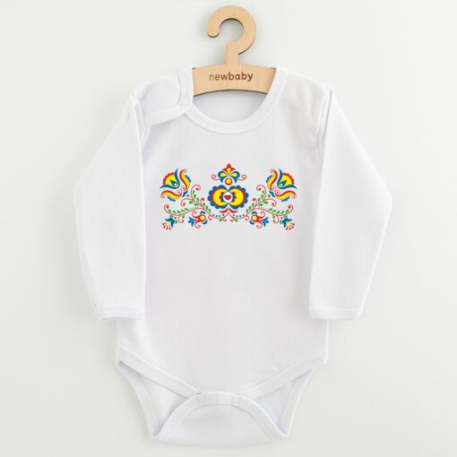Dětské body s potiskem New Baby Lidový vzor