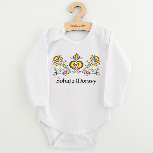 Dětské body s potiskem New Baby Lidový vzor Šohaj z Moravy