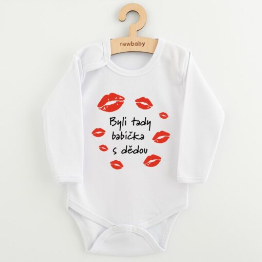 Dětské body s potiskem New Baby Byli tady babička s dědou