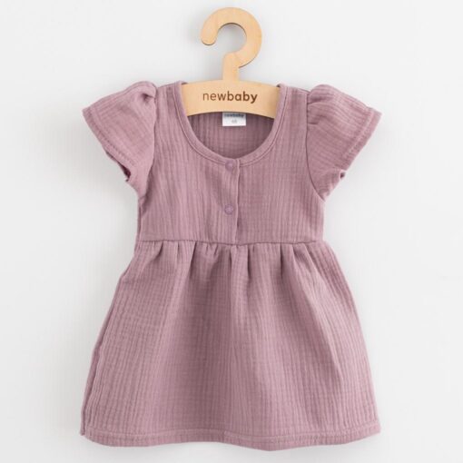 Kojenecké mušelínové šaty New Baby lavender