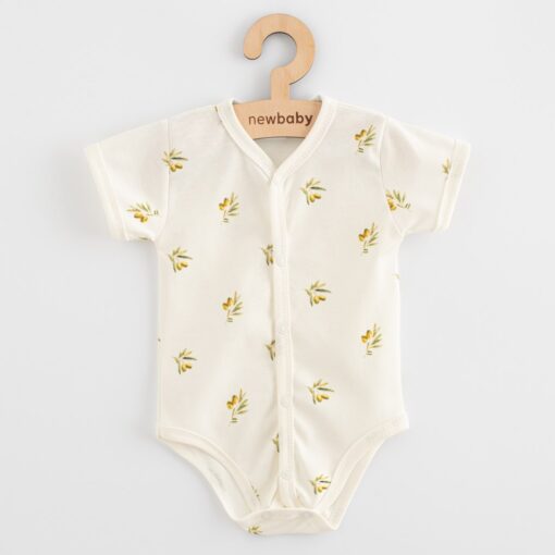 Kojenecké celorozepínací body s krátkým rukávem z organické bavlny New Baby Olivy